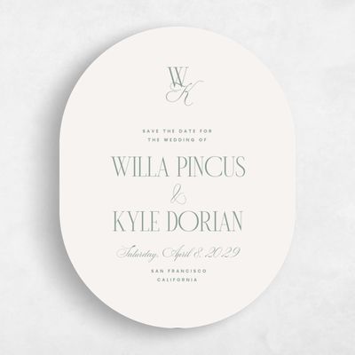 Beige Typography Wedding Save the Date - Lux Classic