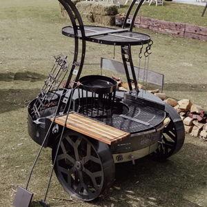 TROMEN Hummer Fund - Mega Open Fire Grill with Pizza Ovens