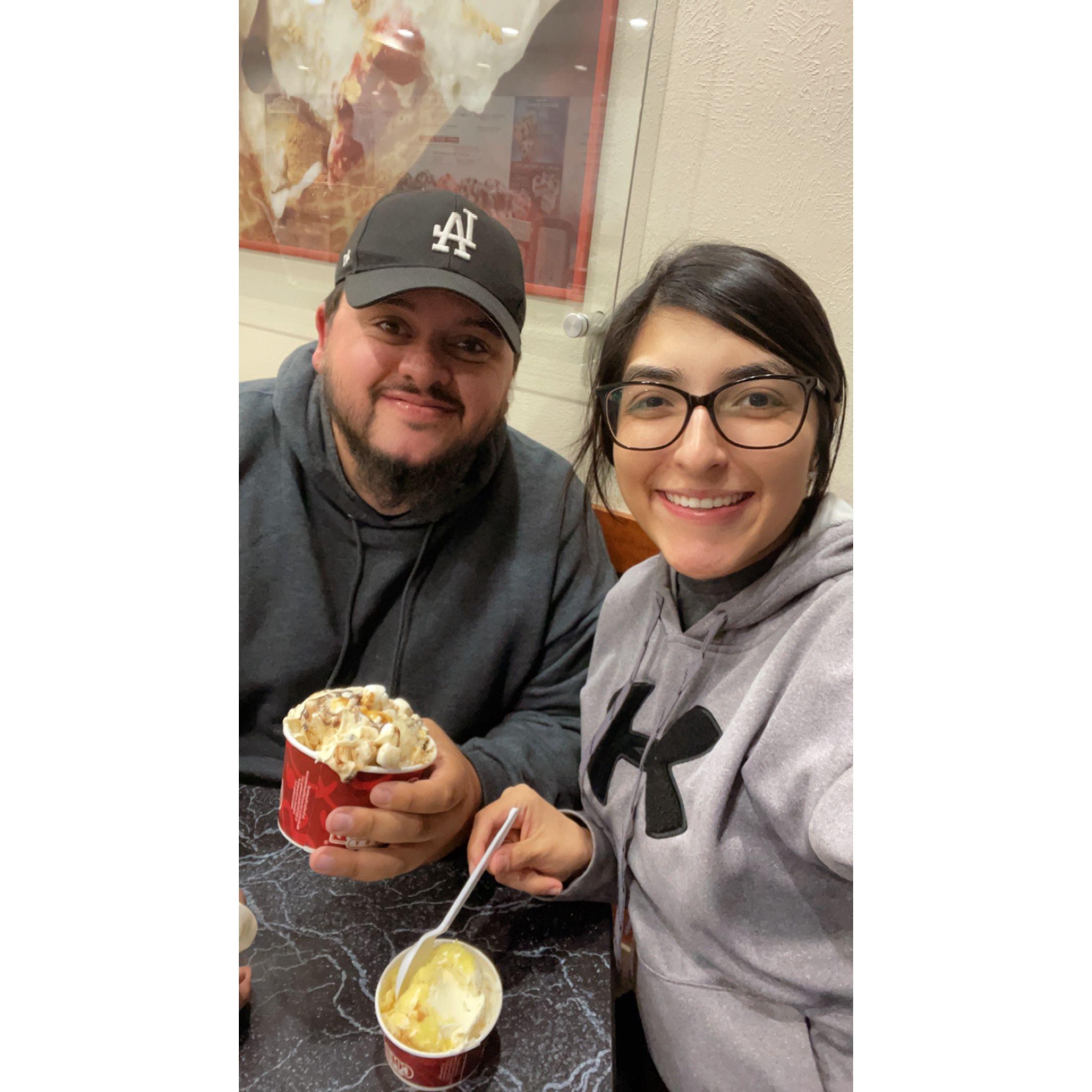 Cold Stone date!