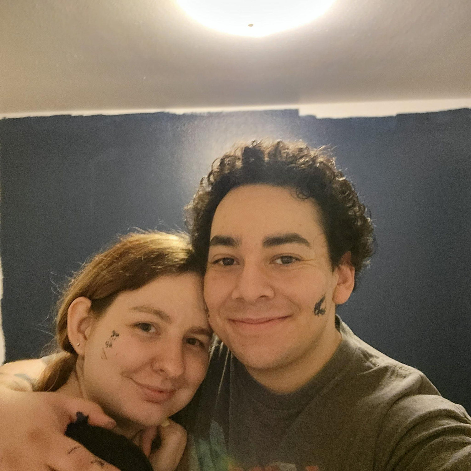 We just painted our new living room and bedroom!