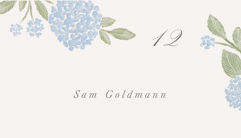 Giselda | Blue | Zola Wedding Place Cards