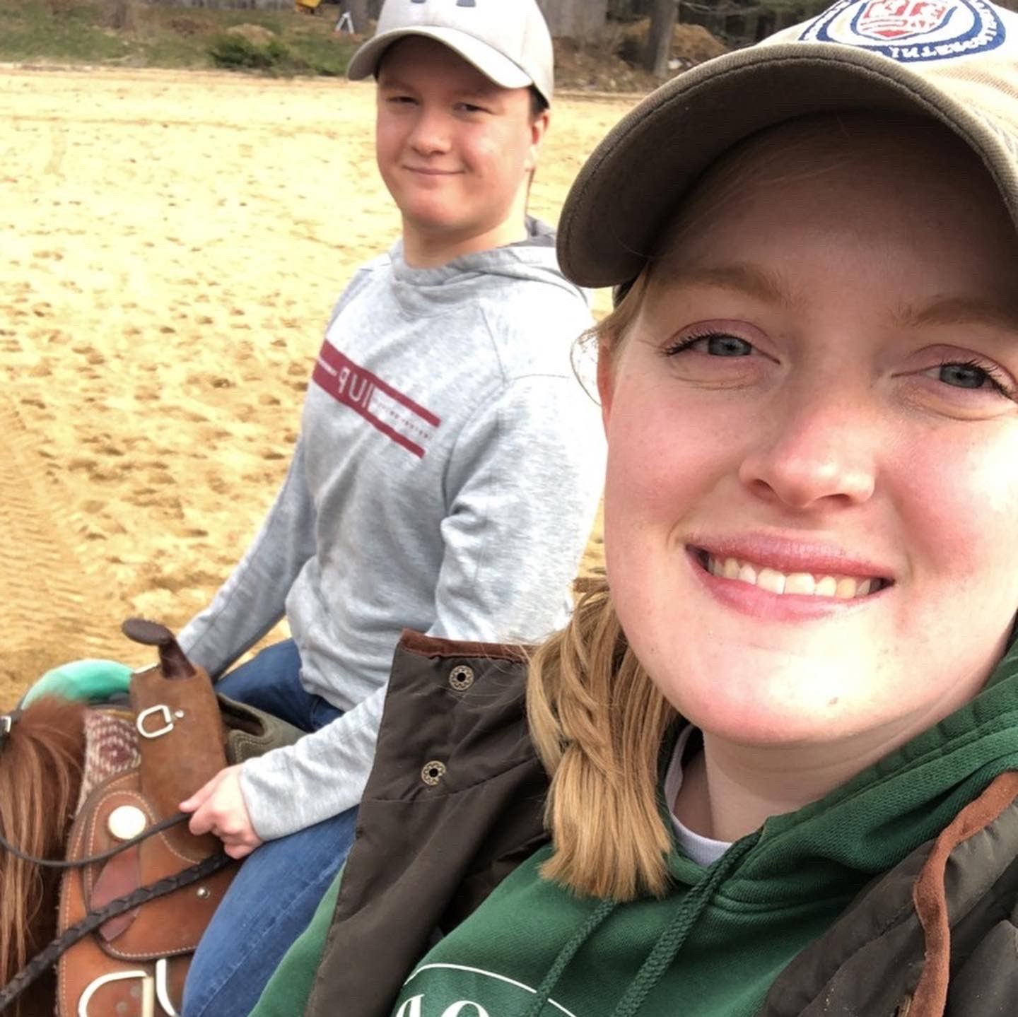 One of our first times riding together
