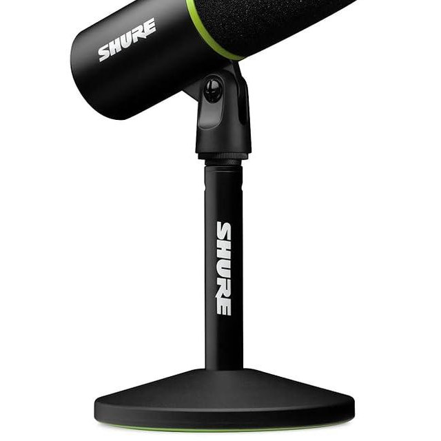 Shure MV6 Gaming Microphone – Dynamic USB Mic for PC Gaming & Streaming with Tap-to-Mute, Noise Cancellation, Desktop Stand & 3.5mm Headphone Monitoring, Black