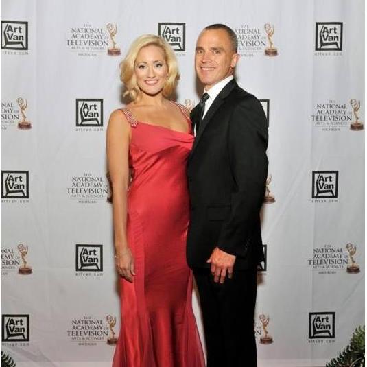 At the regional Emmy Awards in Detroit!