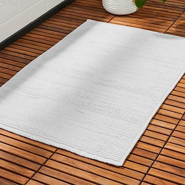 Baxter White Cotton Bath Mat