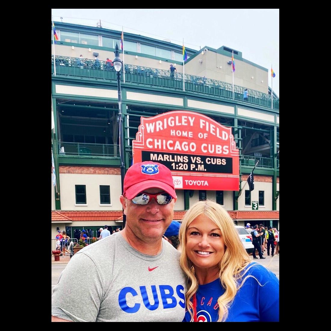 One of the first things we bonded over was our love for the Chicago Cubs! 
❤️⚾️💙