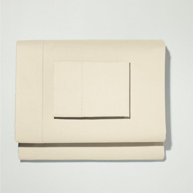 280-Thread-Count Pima Cotton Percale Sheet Set: Queen, White