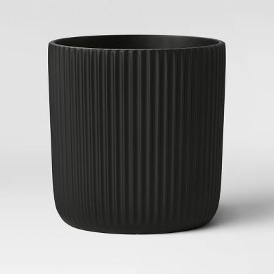 12" Ribbed Polypropylene Floor Planter Black - Project 62™