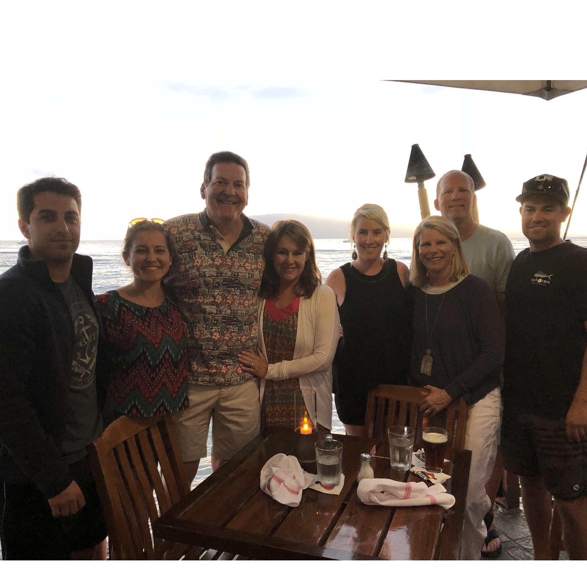 Dinner in Maui with the Winets (Kate's God Parents), Moayedi's and Doremus'!