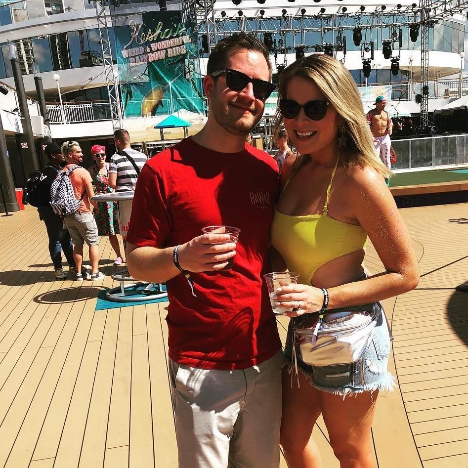 On board the Kesha cruise in February 2019.
