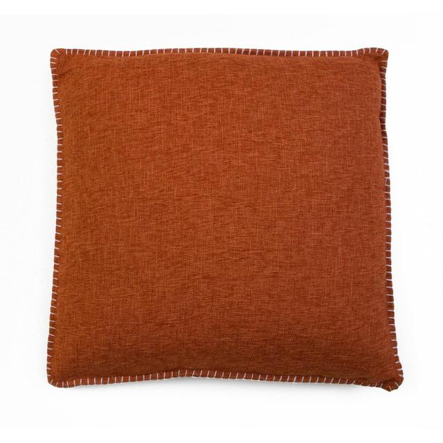 Set of 2 Chunky Oversize Square Throw Pillow Orange - Décor Therapy