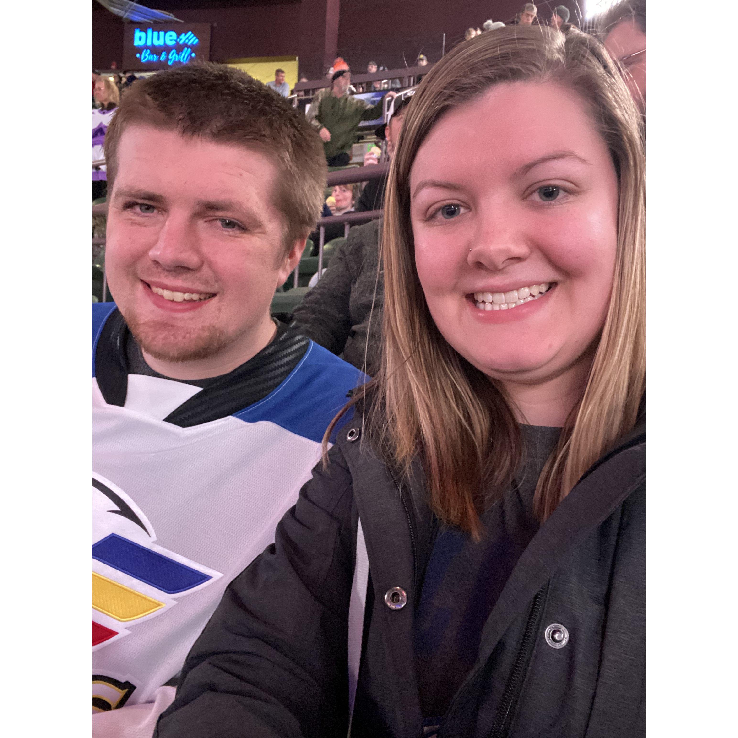 One of many Colorado Eagles hockey games together