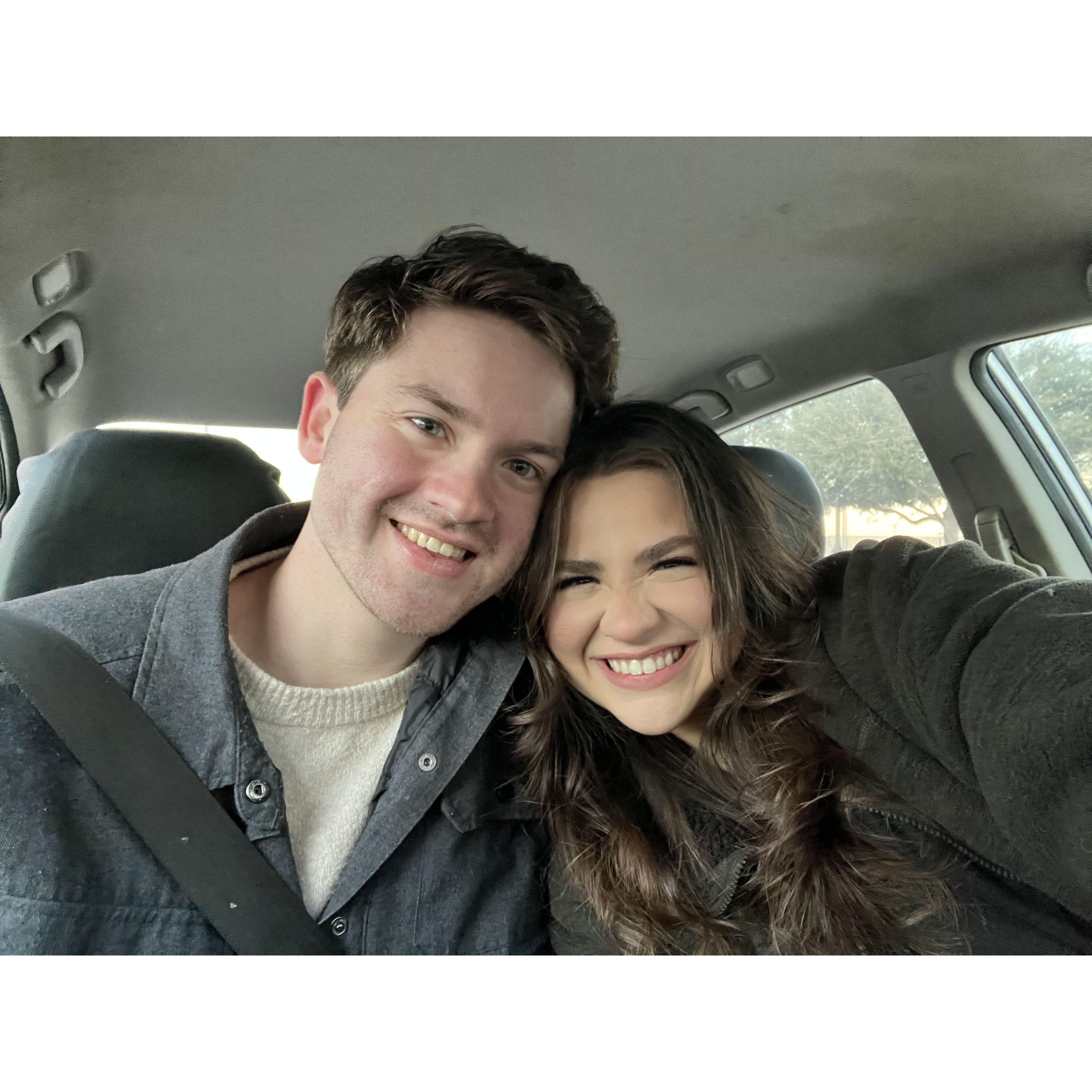 Right after we took our engagement pictures!