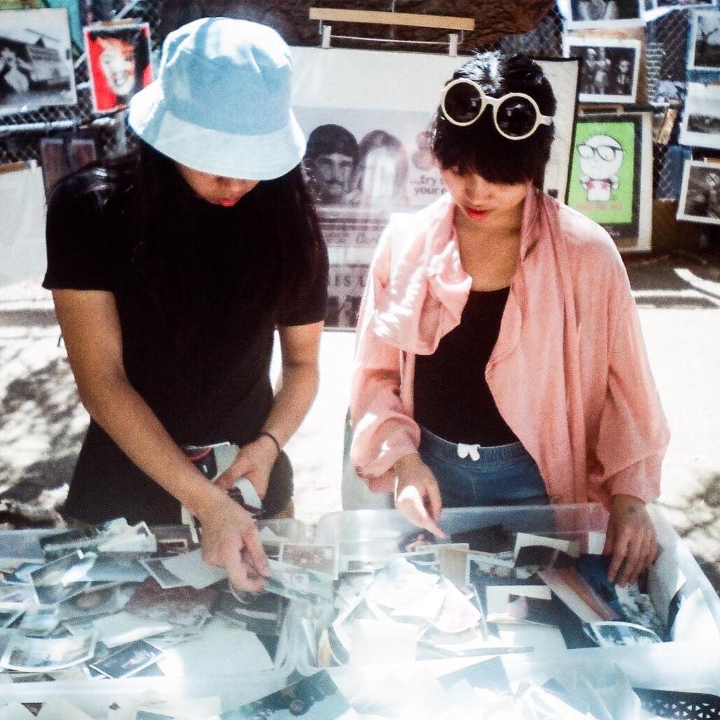 Our friend from home snapped this picture of us at Melrose Trading Post when he was visiting. We were looking through strangers' old photos :O