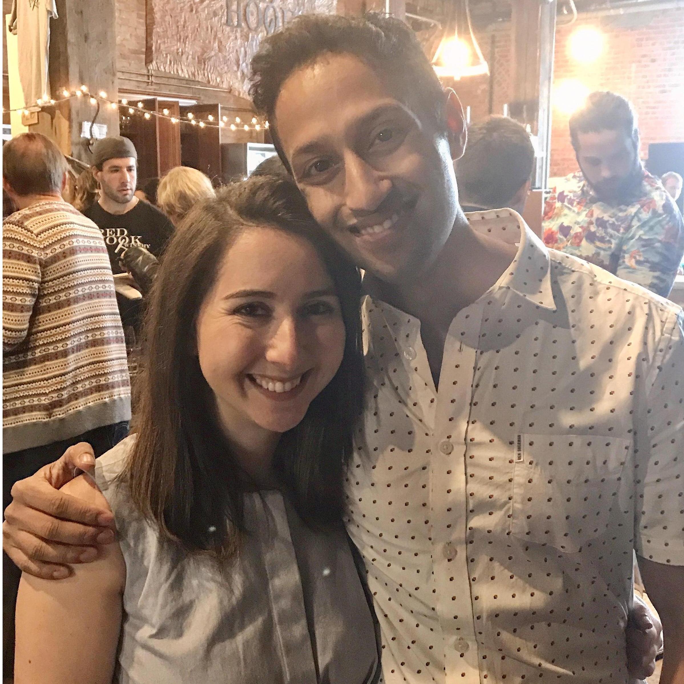 Our first official photo together. Red Hook, April 2017.