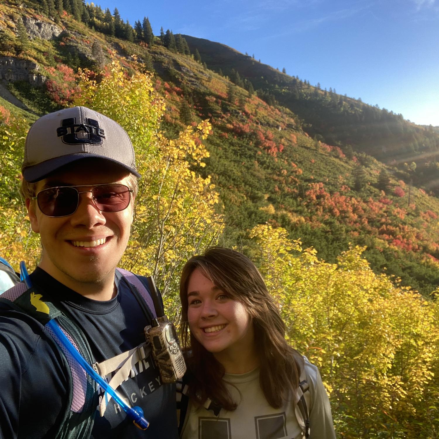Hiking of Mt Timpanogas in the fall