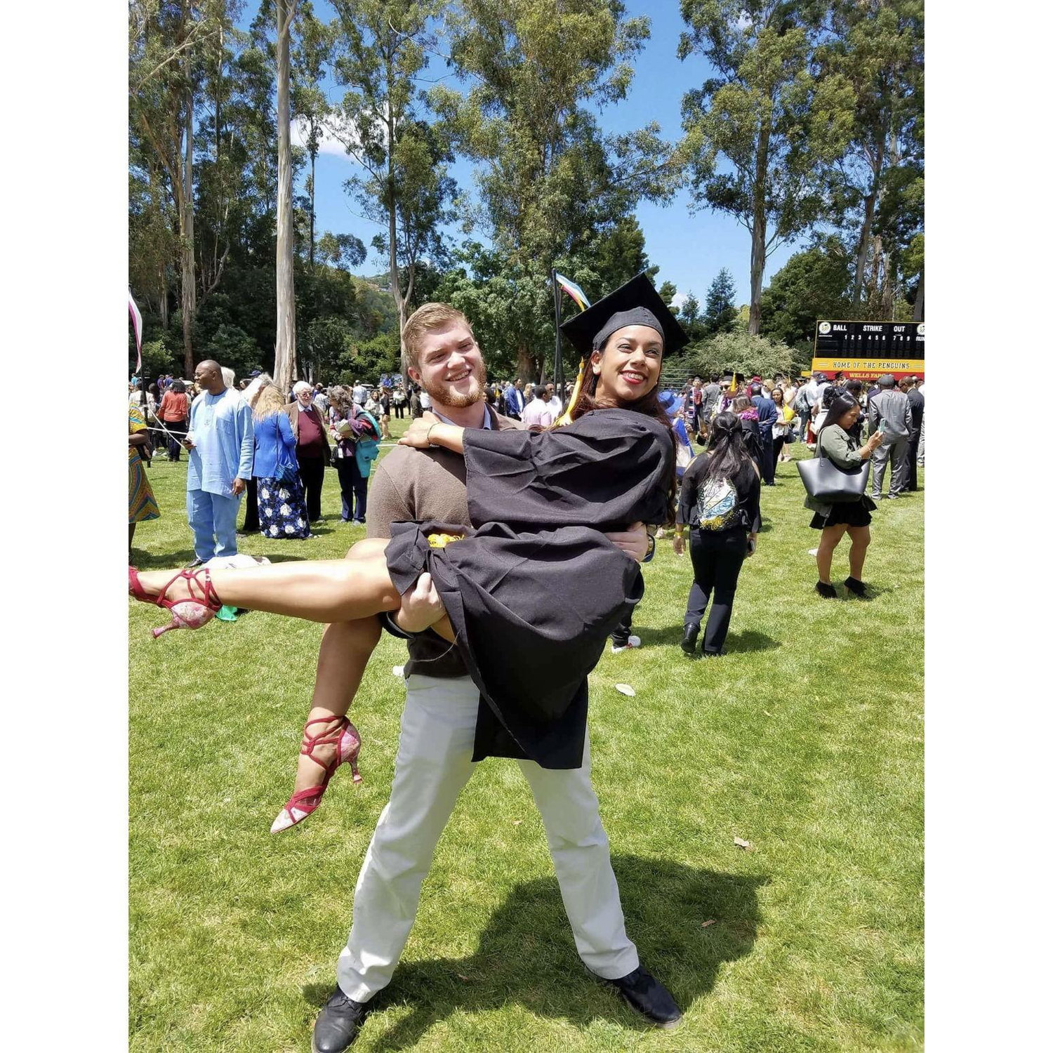 Dominican University of California Graduation 2017. Ryan has always supported Aless' artistic pursuits.