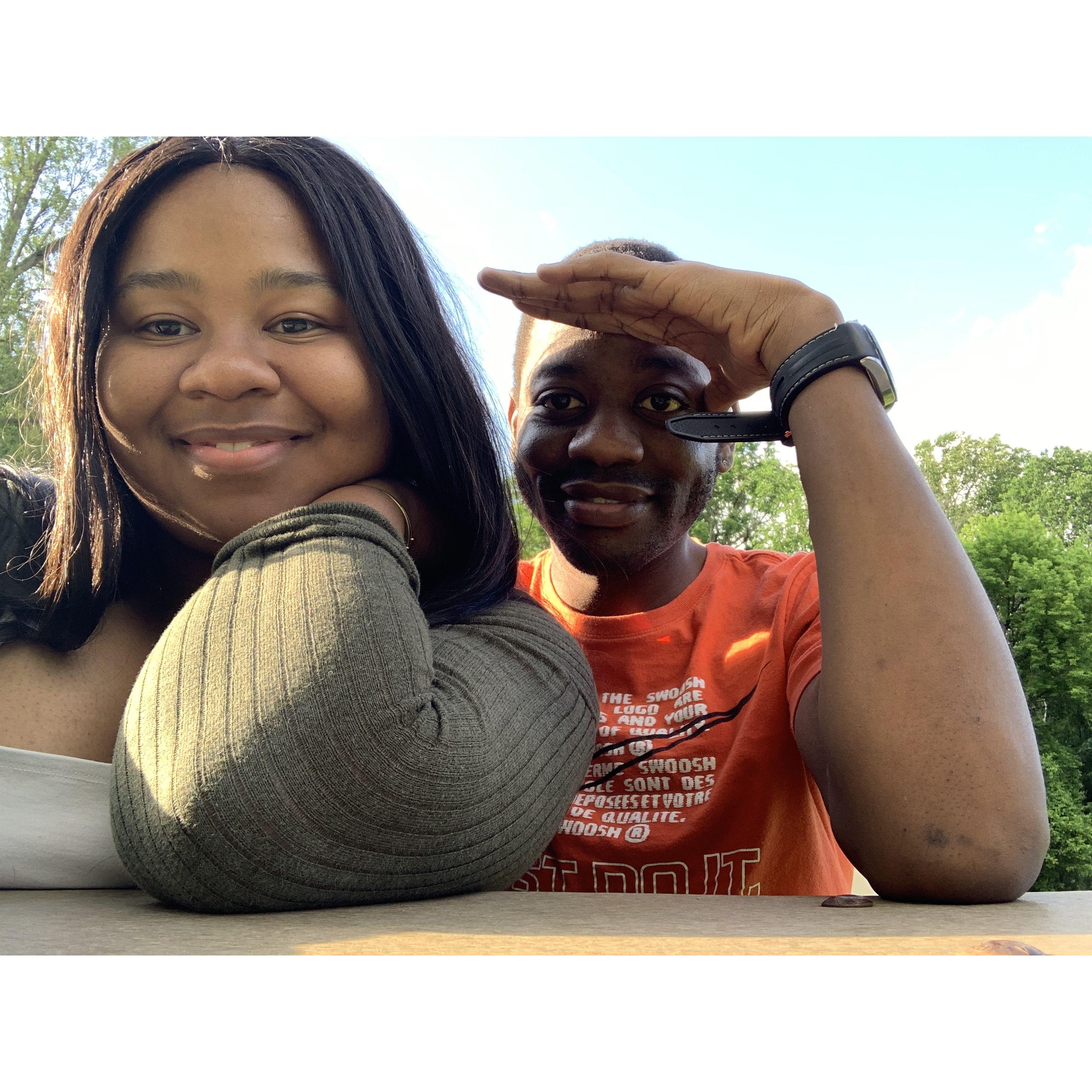 She snapped this photo after our first picnic together 