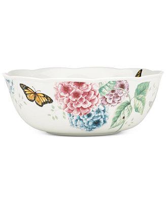 Butterfly Meadow Hydrangea Collection Serving Bowl