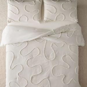 Quinn Wiggle Tufted Comforter - Cream