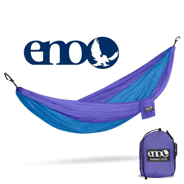 ENO - Eagles Nest Outfitters DoubleNest Hammock, Portable Hammock for Two, Purple/Teal