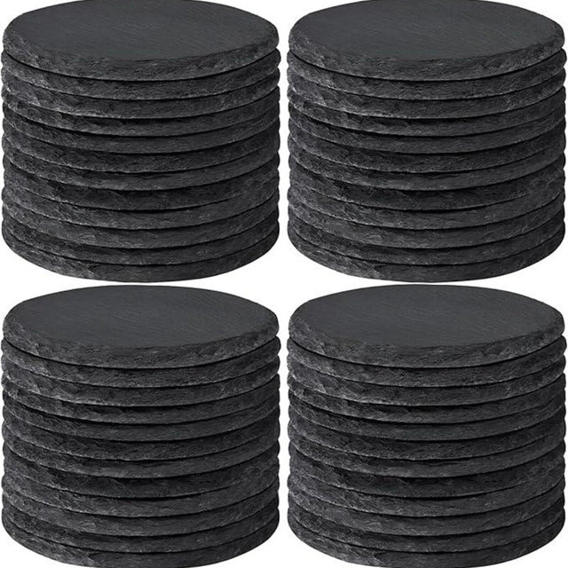 Slate coasters round wholesale