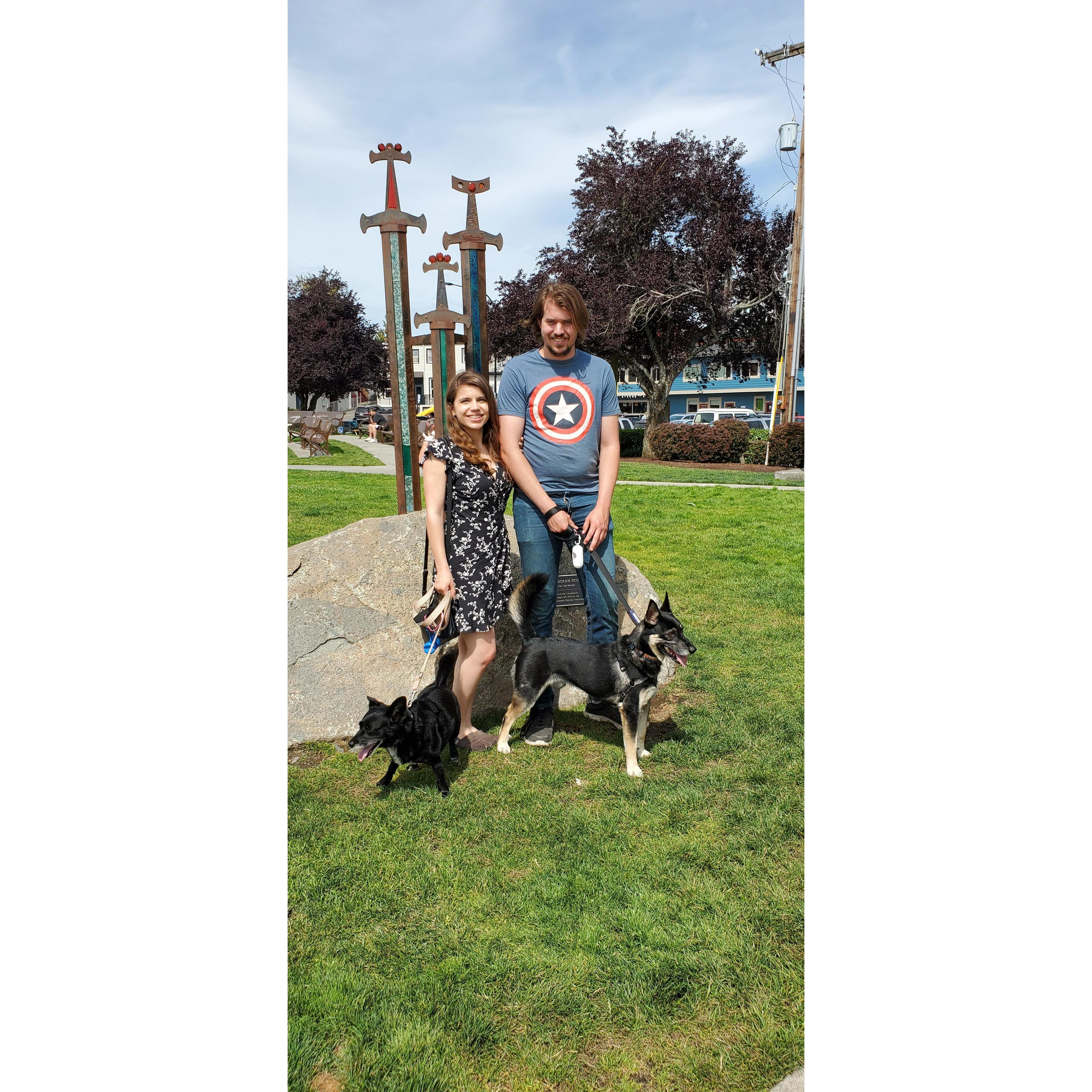 On a stop in Poulsbo, Washington on our way back from our camping trip. August 2020