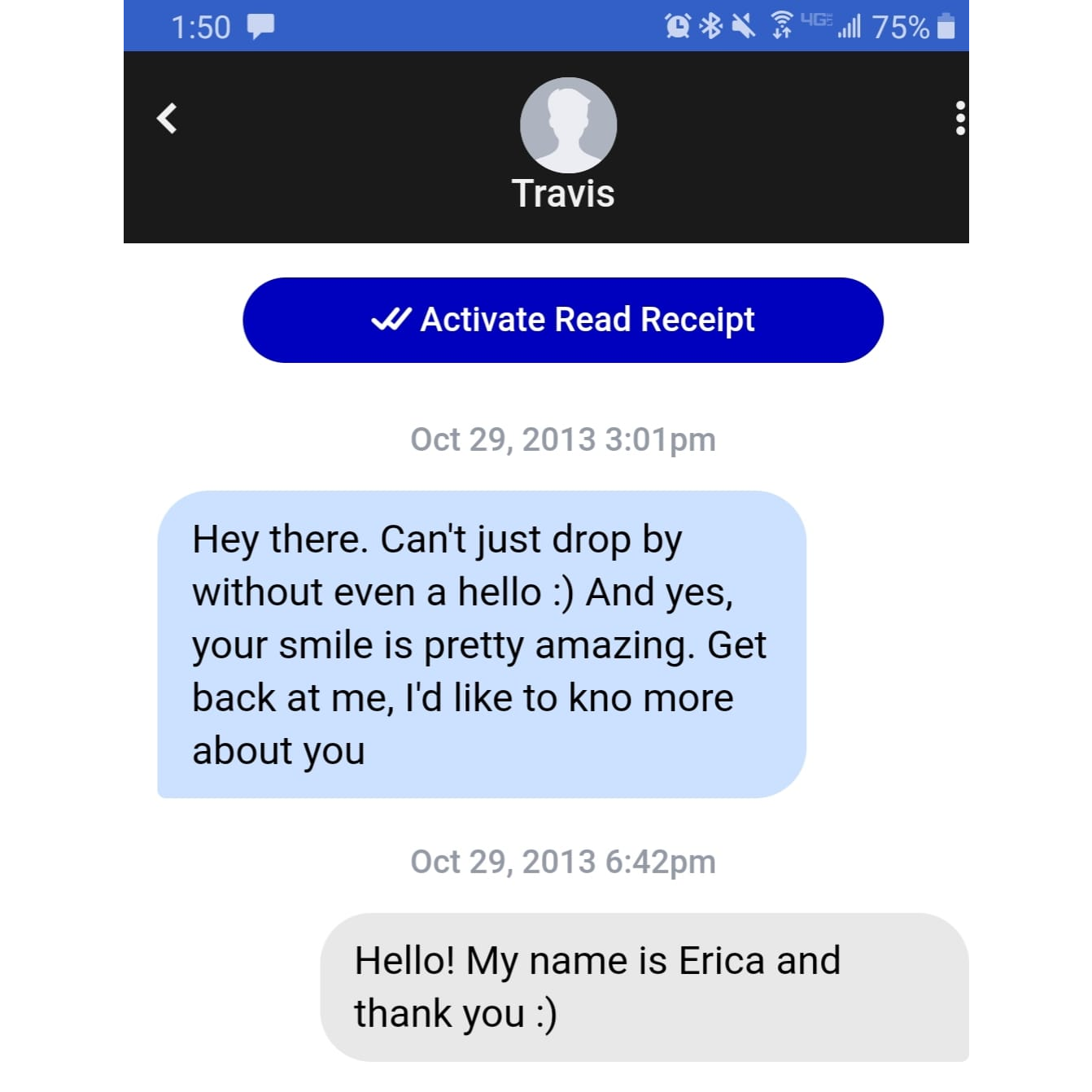 The message that started it all!!