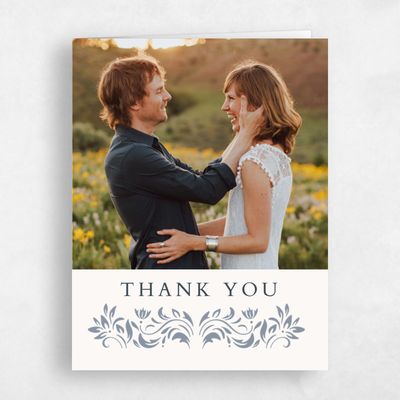 Blue Wedding Thank You - Palais Photo