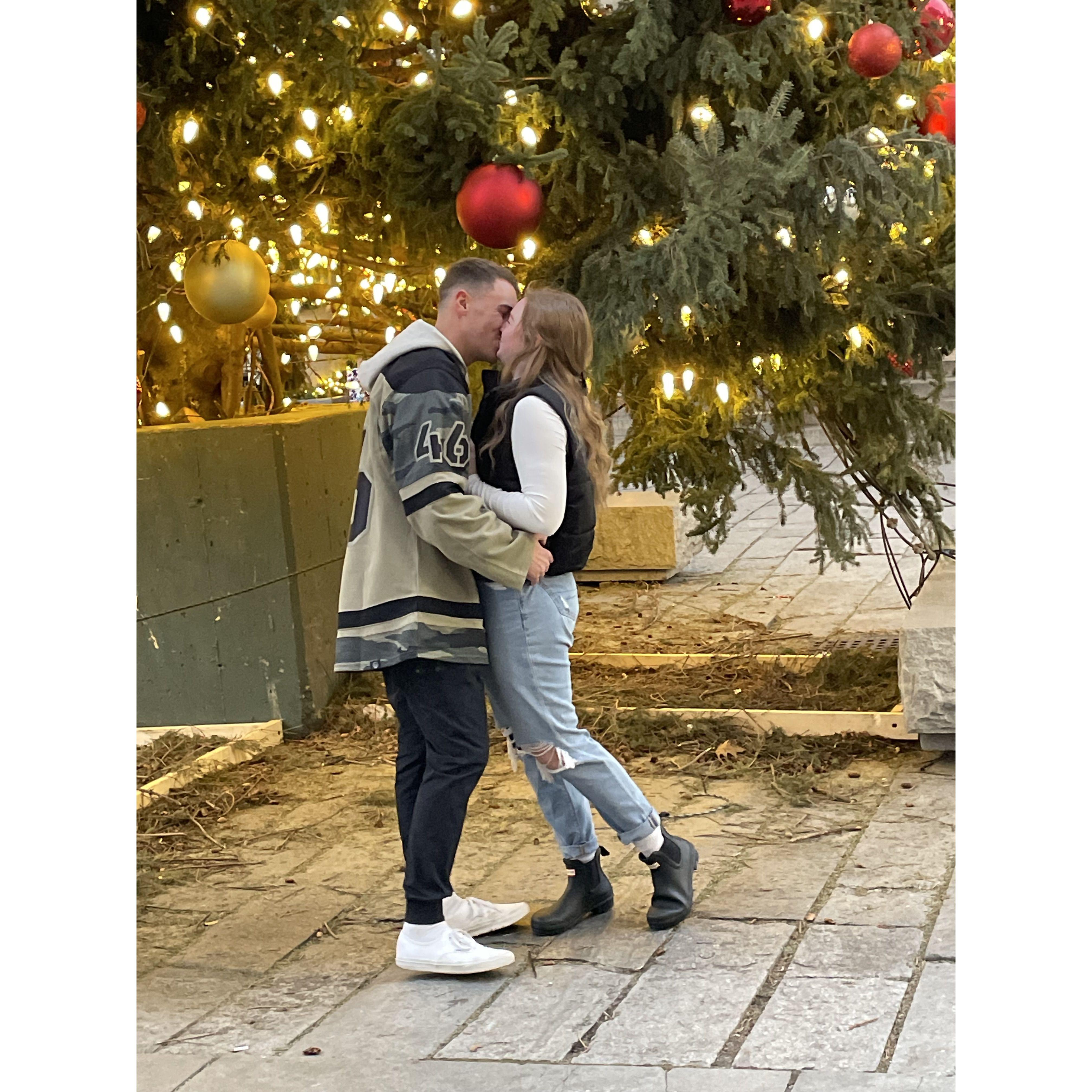 Our first kiss ENGAGED!