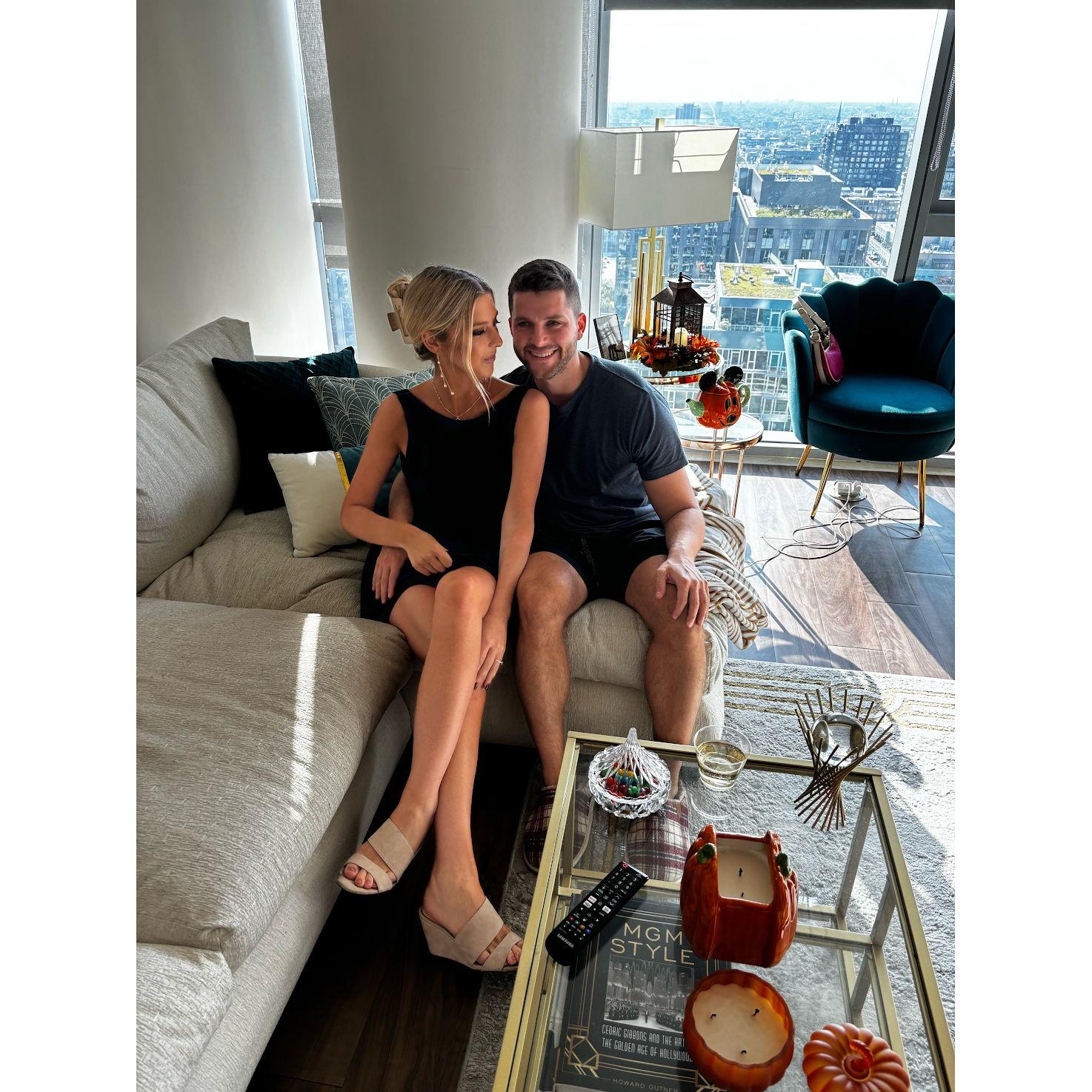 September, 2024- A photo of us in our first apartment