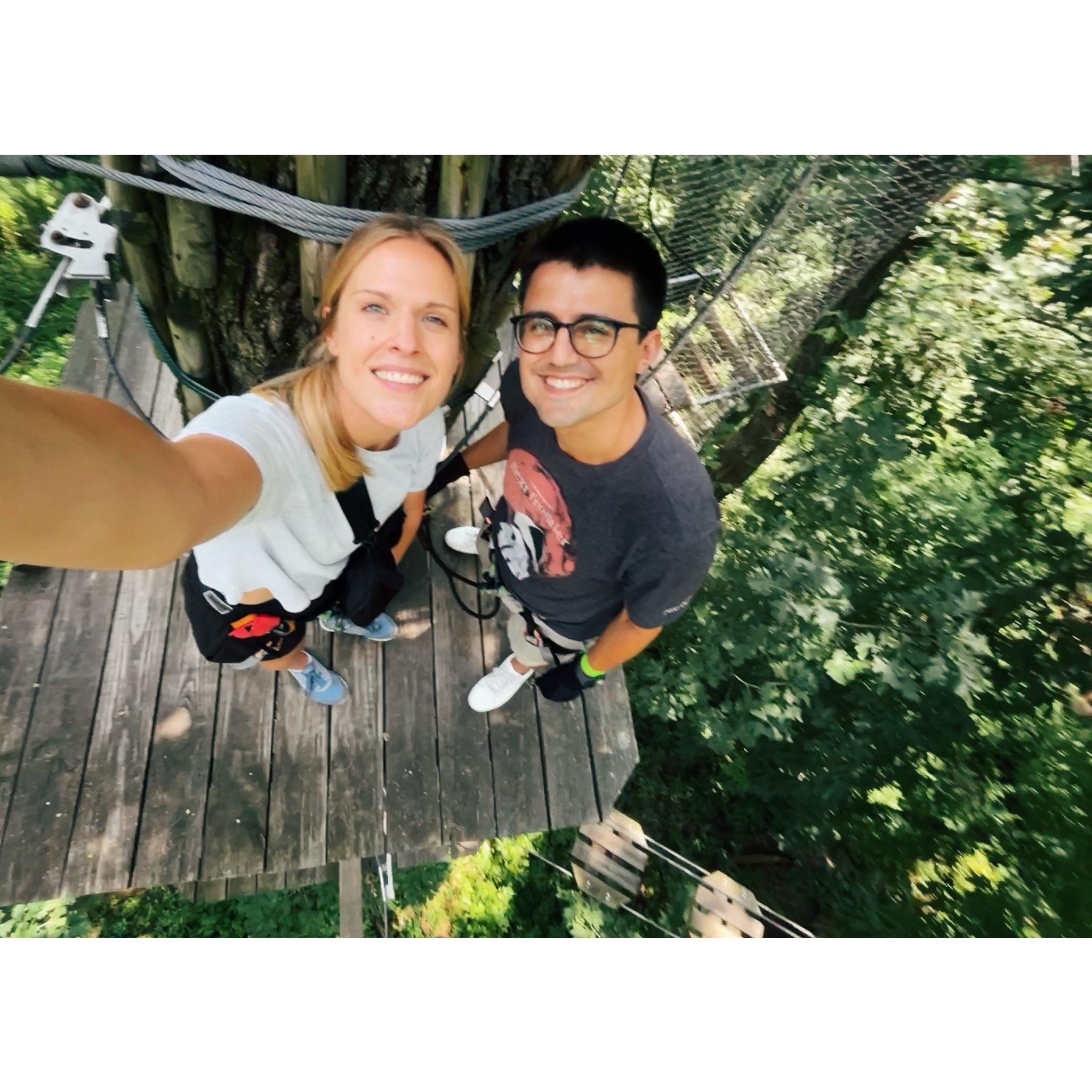 facing our fear of heights together on our six month anniversary