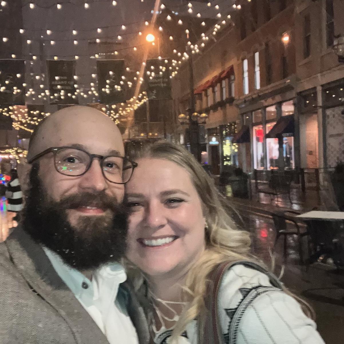Larimer Street in Downtown Denver, after a work holiday party 2022.