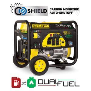 6250-Watt Dual-Fuel Powered Portable Generator with CO Shield Technology