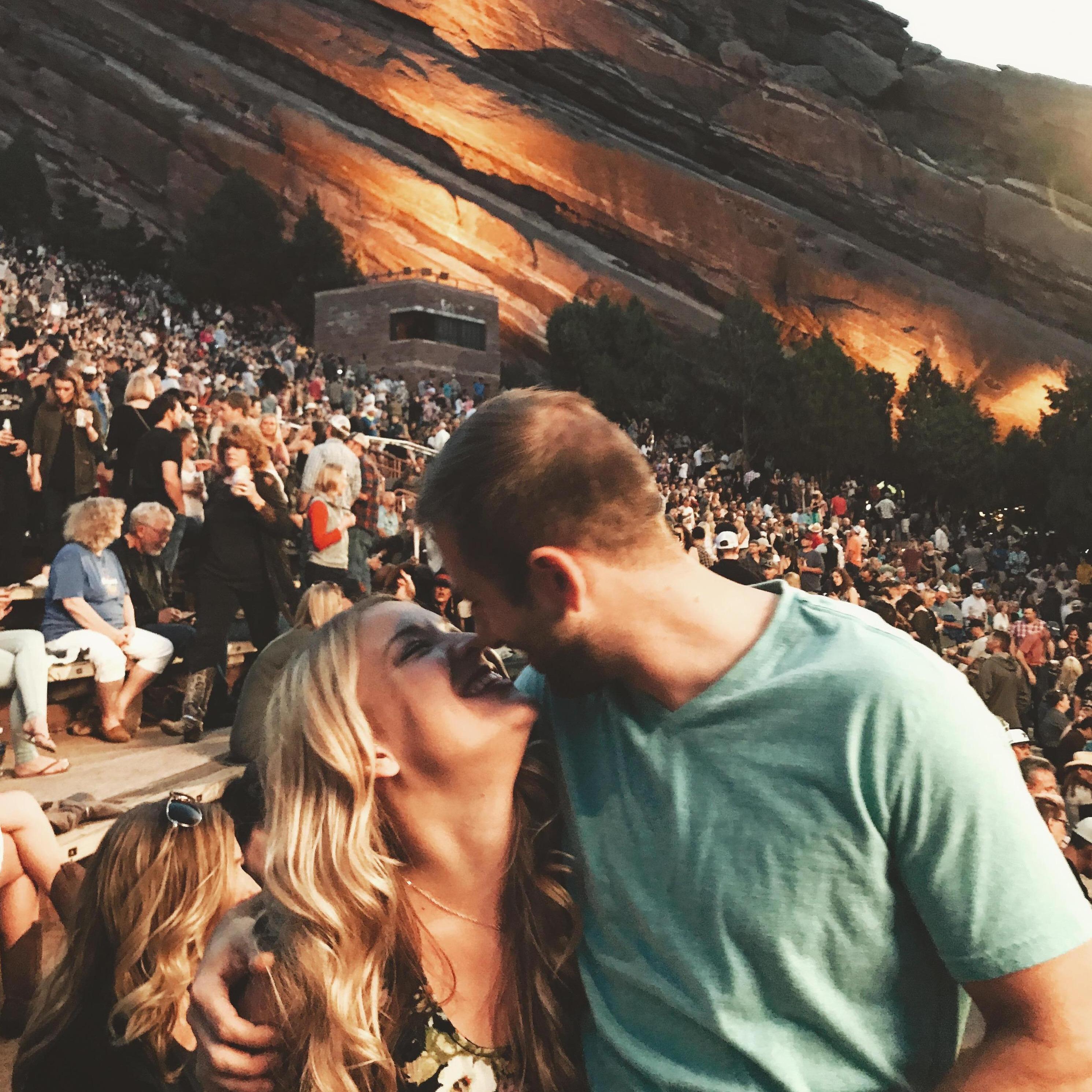 Stosh and I have been to dozens of concerts together. We love jamming out to music, especially at our favorite venue, Red Rocks!