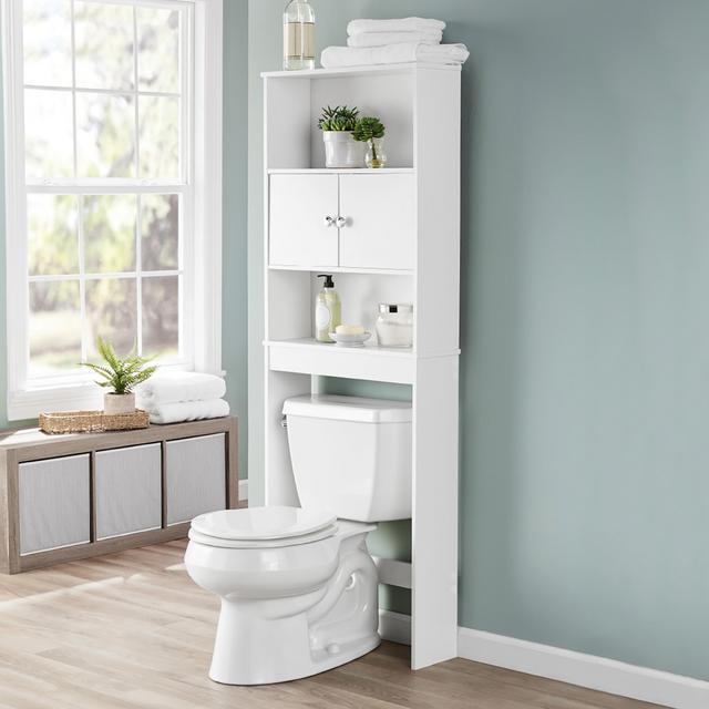 White Over the Toilet Storage