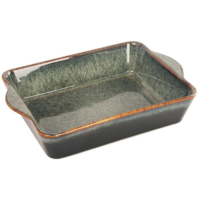 LIUYWYHCF Ceramic Casserole Baking Dish, 2 Quarts Baking Dish for Oven, Lasagna Pans, Oven Safe Durable Bakeware for Kitchen Home Decor, Banquet and Dinner, Rectangular 1 PCS 10 x 8 Inch