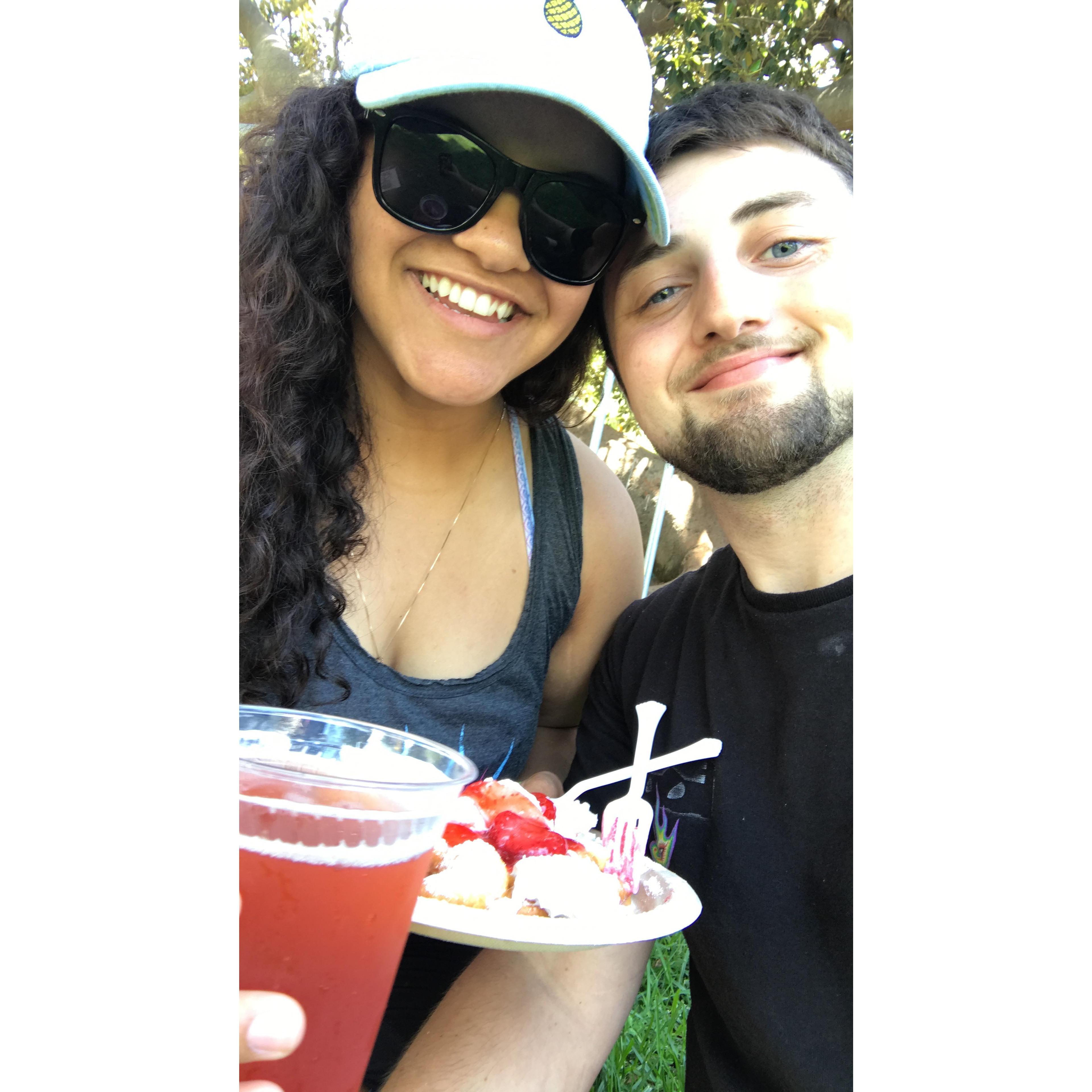 Our first date at the Summer Solstice Festival in Santa Barbara.
