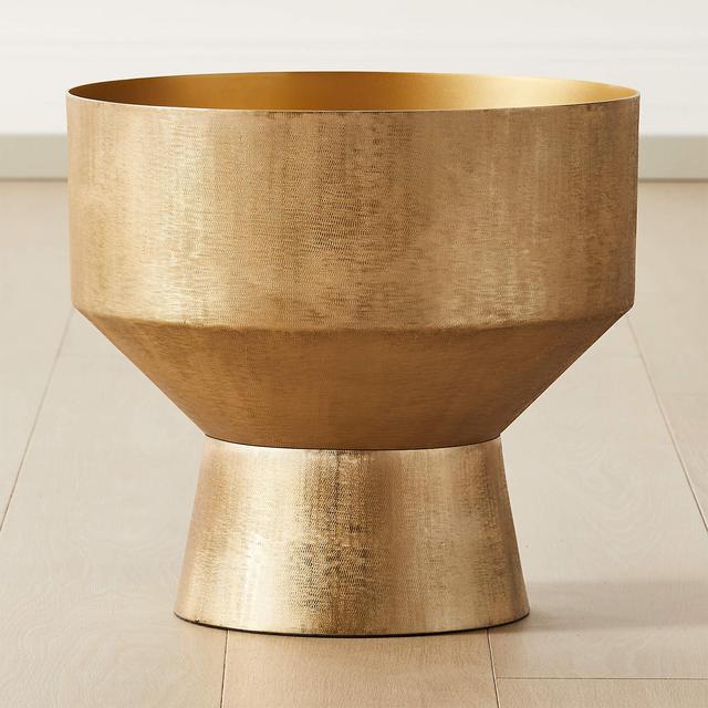 Bast Brass Floor Planter Large