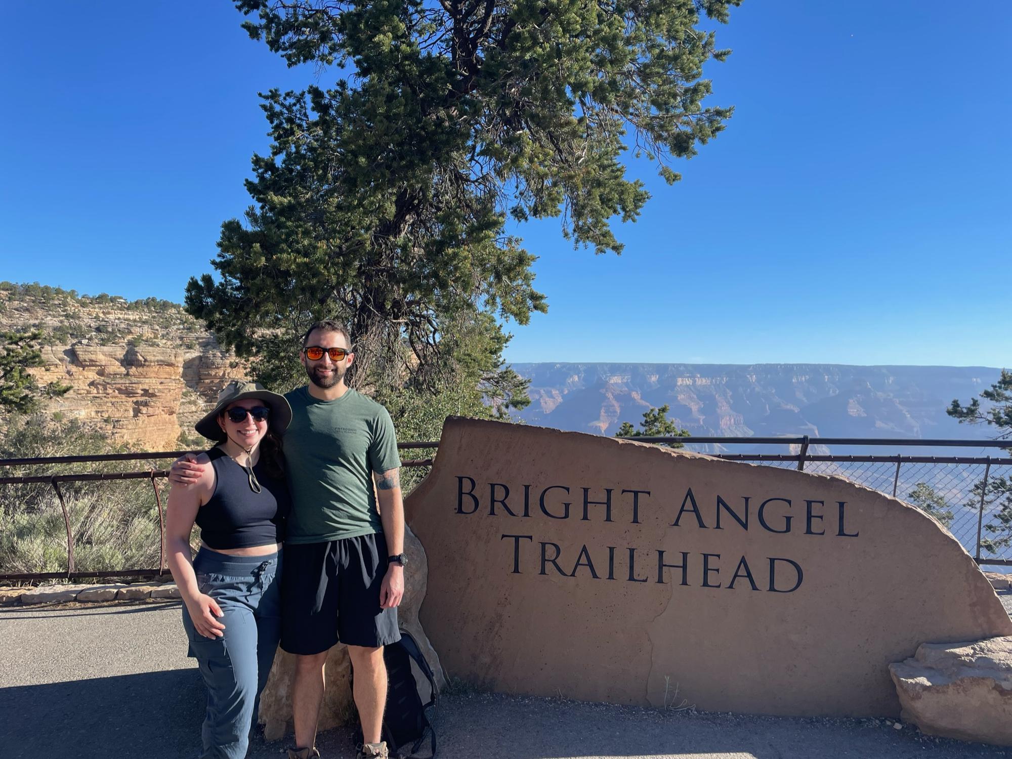 After hiking Bright Angel Trail in the Grand Canyon -- Emi's first national park!
