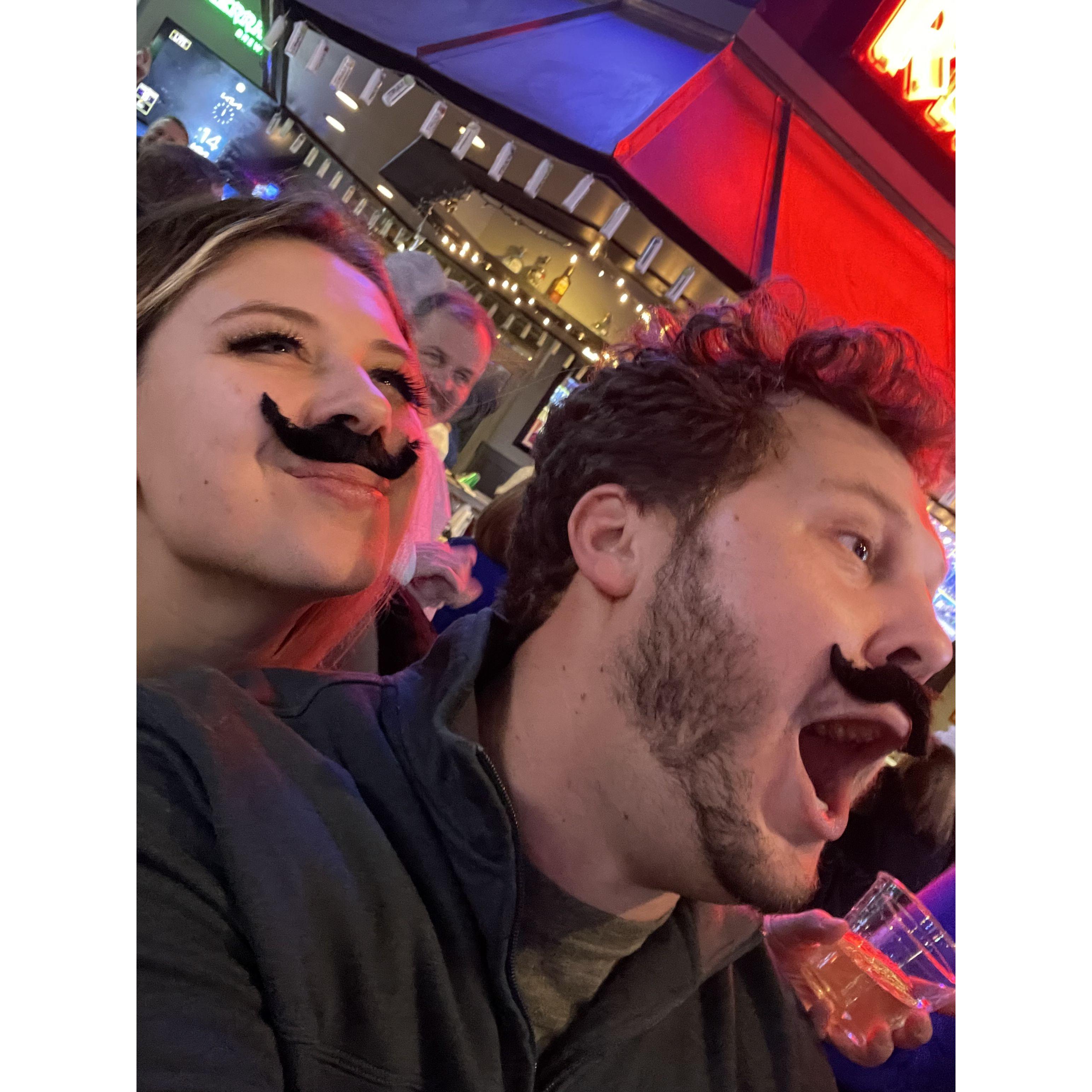 Jake accepted my New Years mustache tradition.