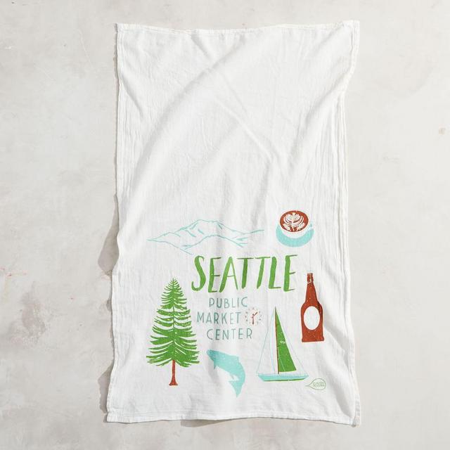 Claudia Person City Tea Towel, Seattle