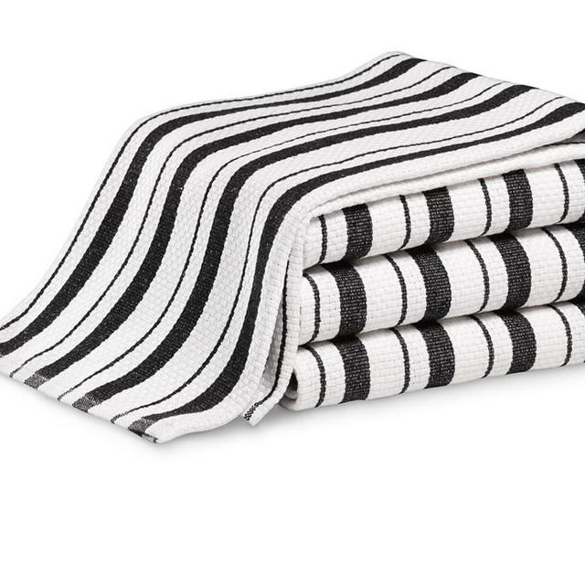 Williams Sonoma Classic Striped Towels, Set of 4, Jet Black