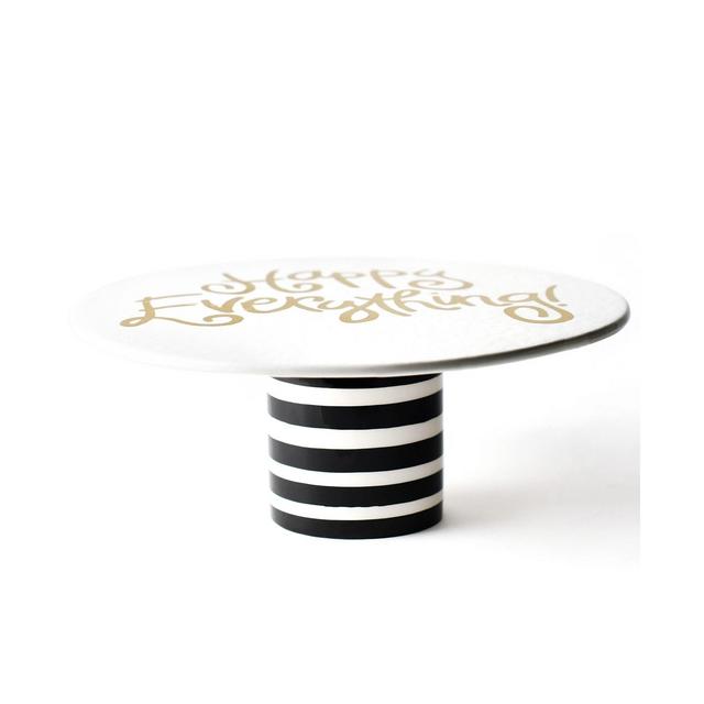Coton Colors Happy Everything! Collection Black Stripe Ruffle Cake Stand