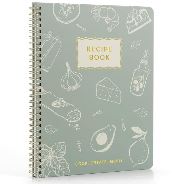 Elegant Recipe Book for 100+ Cherished Meals – Spacious 8.25 x 10" Notebook to Write In Your Own Recipes – Beautiful Blank Cookbook for Seamless Homemade Dish Planning