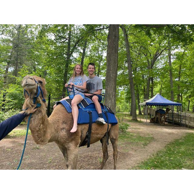 First zoo trip.....and we got to ride a camel.