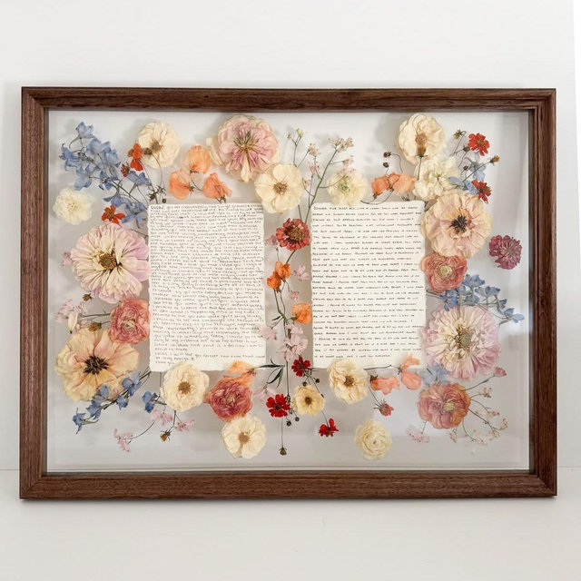 Pressed Petal Co Wedding Vow Florals Frame