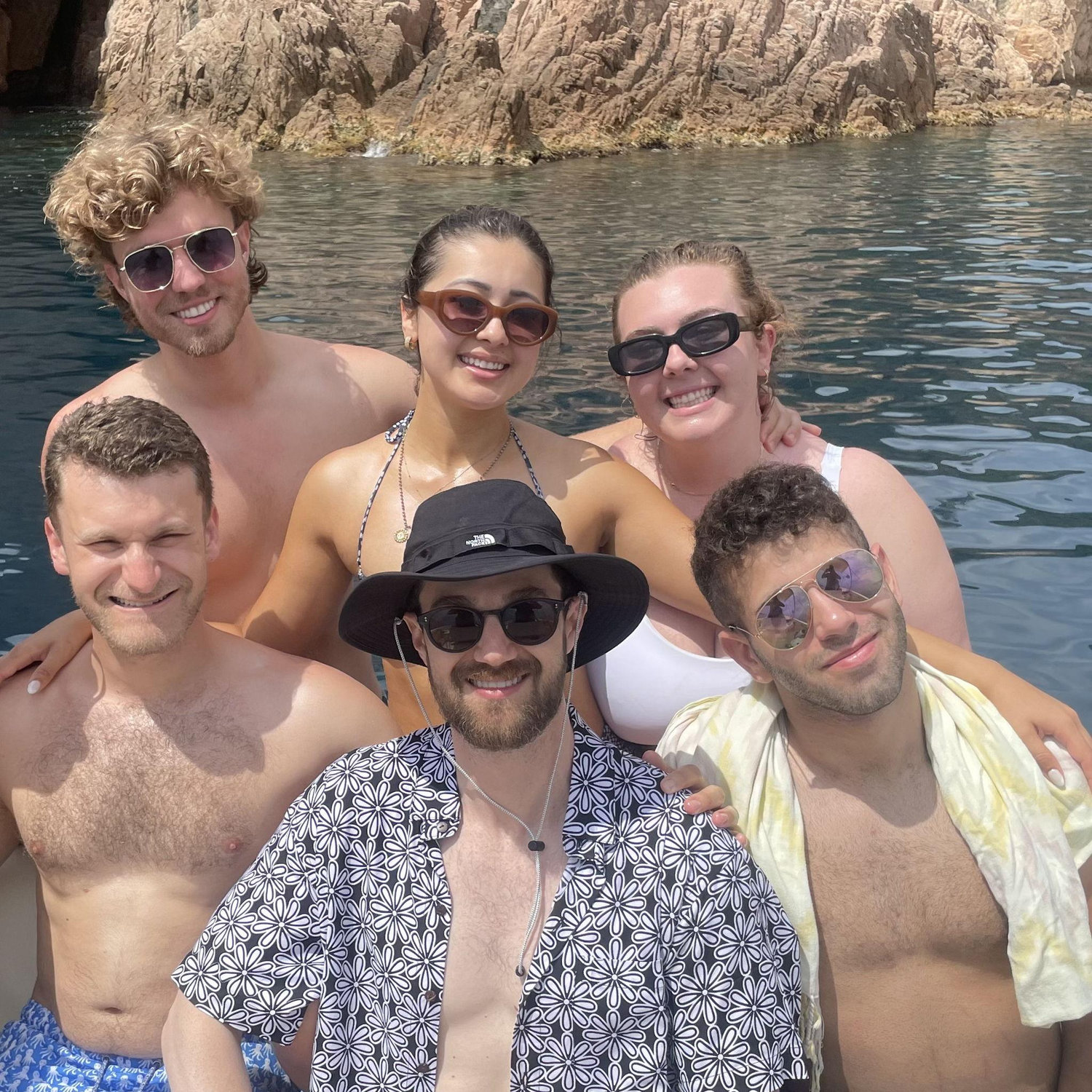 Boat day - Begur, Spain - July 2023 - Noah, Bruno, Chel & Ahmad.