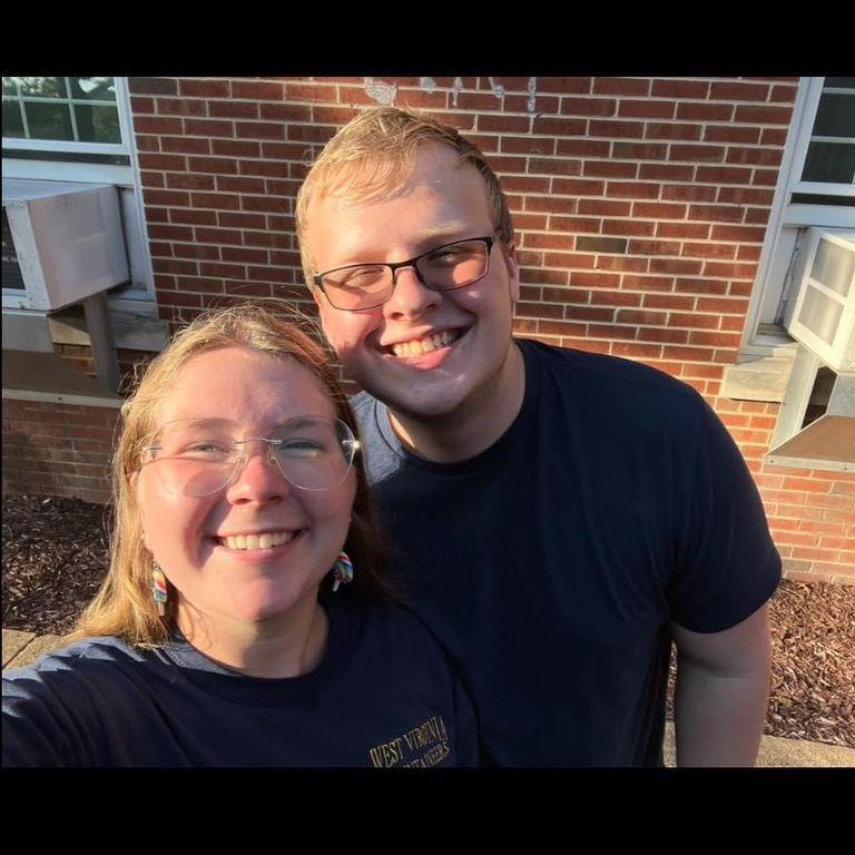 One of her college move in days at WVU.