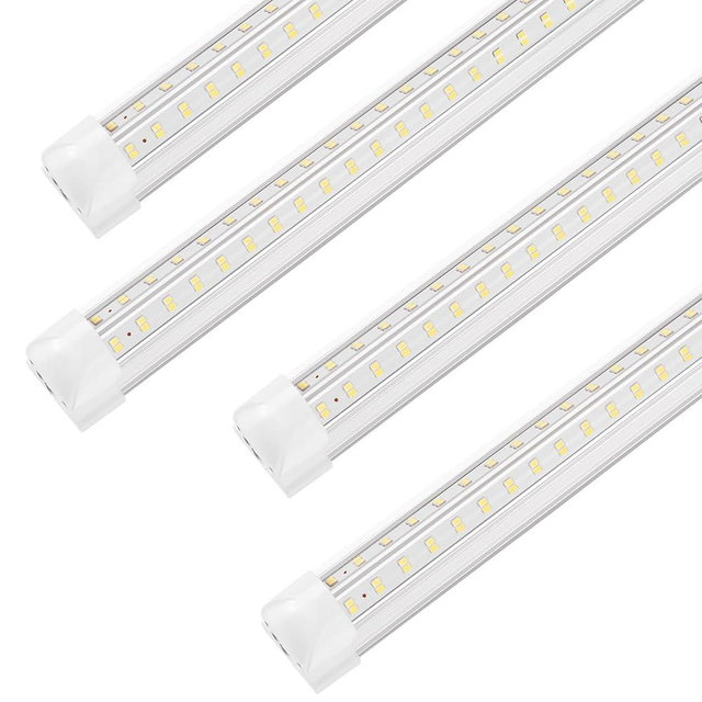 XLNYUUI Led Shop Lights, 4FT LED Light 50W 6500K 7000LM Daylight,Led Garage Light,Linkable Clear Cover Integrated V-Shape for Garage Warehouse Workbench Workshop(4-Pack)